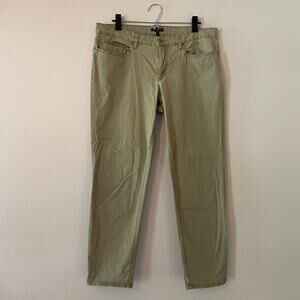 Eileen Fisher Gray Pants Ankle Cropped Cotton Mid Rise Straight Women's 14 / XL